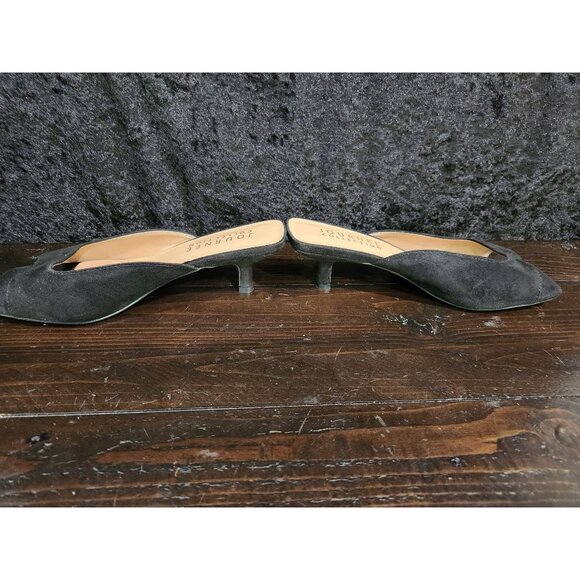 NEW Journee Collection Larna Black Peep Toe Kitten Heels/Sz. 7 Wide - Picture 5 of 8